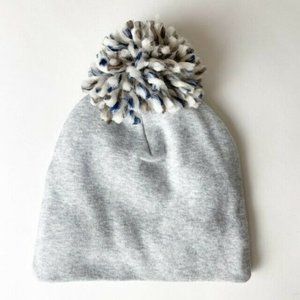 OH BABY Infant Yarn Pom Pom Beanie Hat Light Gray Stocking Stuffer